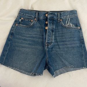 Lovers and Friends high rise denim jean short